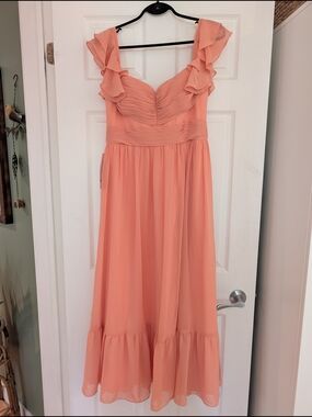 Azazie Anaya A-Line Sweetheart Neckline Chiffon Dress NWT